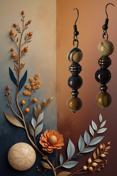 Shades of Brown Gemstone Earrings