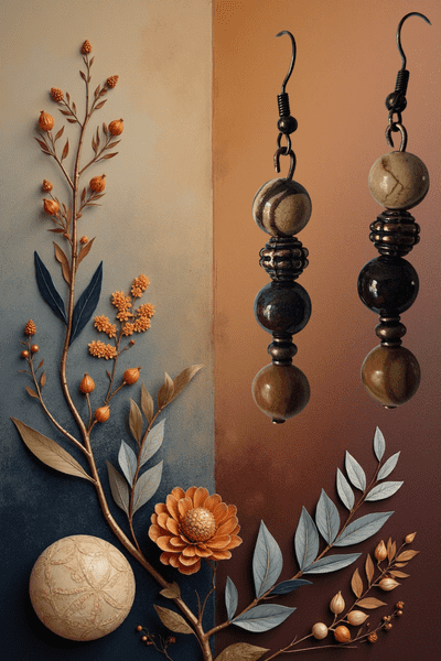 Shades of Brown Gemstone Earrings